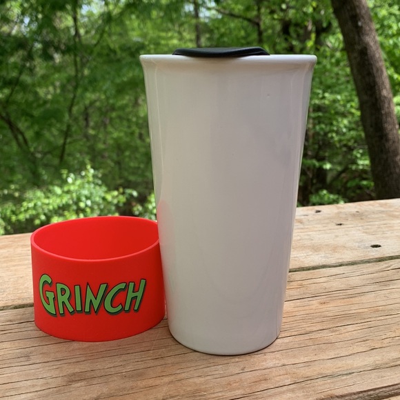 NWOT 2023 DR SEUSS ENTERPRISES GRINCH CERAMIC TUMBLER 16oz - Picture 4 of 8
